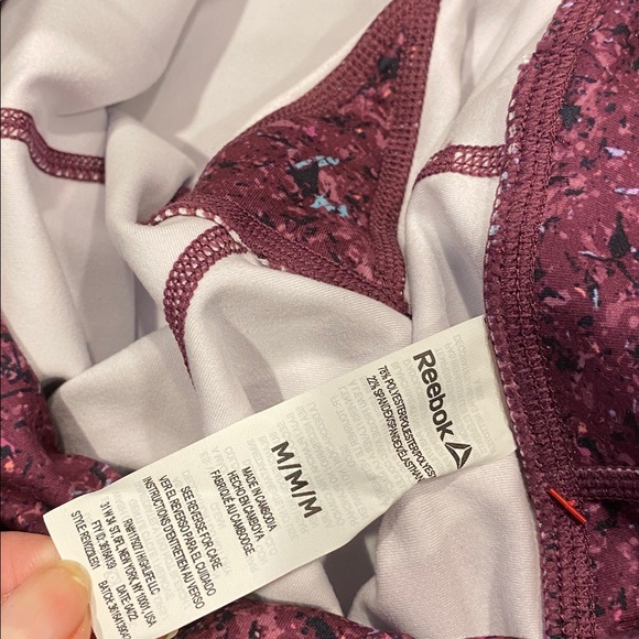 NWT Reebok 7/8 Legging High Rise Medium Grape Wine - Picture 8 of 14